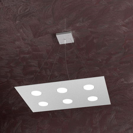 Sospensione-Moderna-Area-Metallo-Grigio-Metallo-6-Luci-Gx53