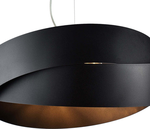 Sospensione-Moderna-Astro-2-Luci-Ferro-Laccato-Nero-Con-Oro