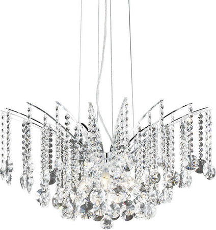 Sospensione-Moderna-Audi-77-Metallo-Cristallo-Cromo-8-Luci-G9-3W-3000K