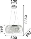 Sospensione-Moderna-Audi-80-Metallo-Fumè-8-Luci-G9-3W-3000K-Luce-Calda