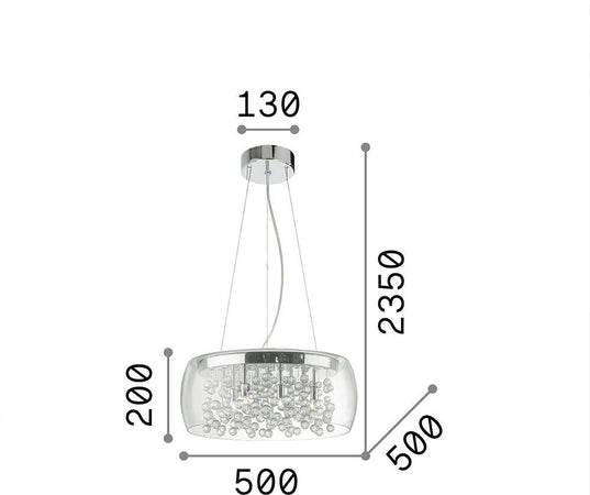 Sospensione-Moderna-Audi-80-Metallo-Trasparente-8-Luci-G9-3W-3000K-Luce-Calda