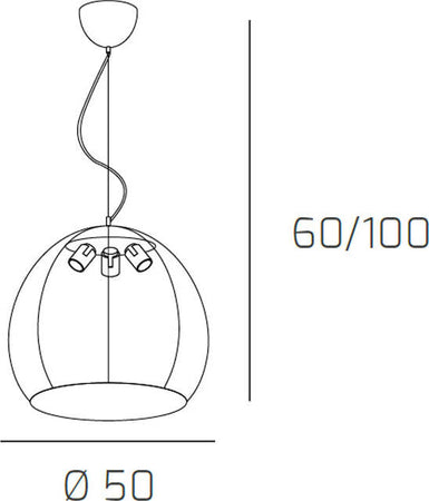Sospensione-Moderna-Basket-Alluminio-E-Metallo-Grigio-3-Luci-E27-50Cm