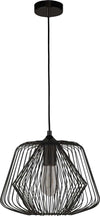 Sospensione-Moderna-Bell-Acciaio-Nero-1-Luce-E27