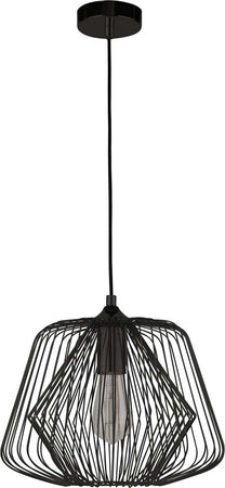 Sospensione-Moderna-Bell-Acciaio-Nero-1-Luce-E27