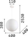 Sospensione-Moderna-Carta-Metallo-Bianco-1-Luce-E27-D40Cm