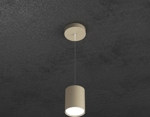 Sospensione-Moderna-Cilindrica-Shape-Metallo-Sabbia-1-Luce-Gx53-10Cm