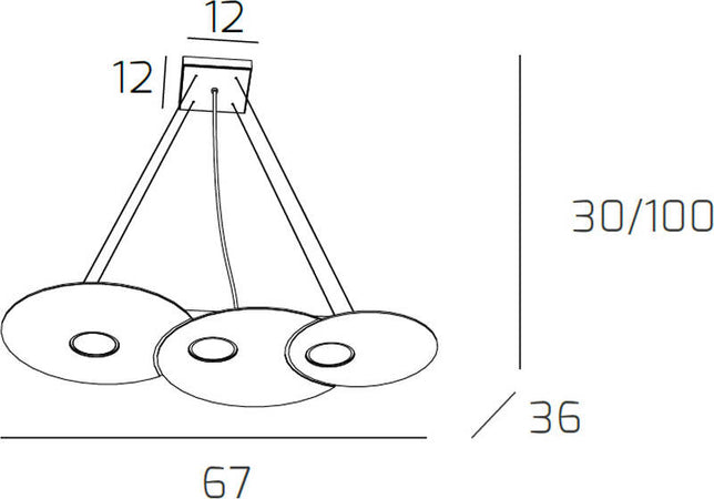 Sospensione-Moderna-Cloud-Metallo-Grigio-3-Luci-Gx53