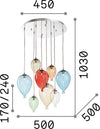 Sospensione-Moderna-Clown-Metallo-Bianco-8-Luci-G9-3W-3000K-Luce-Calda