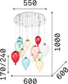 Sospensione-Moderna-Clown-Metallo-Multicolor-12-Luci-G9-3W-3000K-Luce-Calda