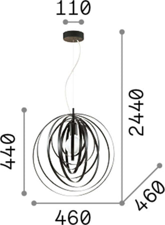 Sospensione-Moderna-Disco-Metallo-Nero-1-Luce-E27