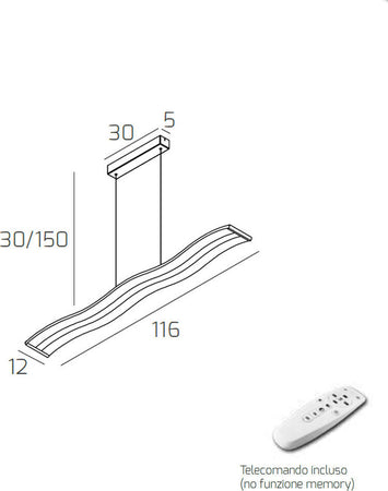 Sospensione-Moderna-Double-Wave-Metallo-Bianco-E-Acrilico-Satinato-Led-40W
