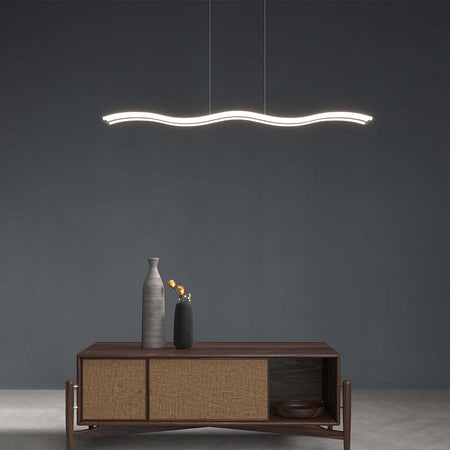 Sospensione-Moderna-Double-Wave-Metallo-Grigio-E-Acrilico-Satinato-Led-40W