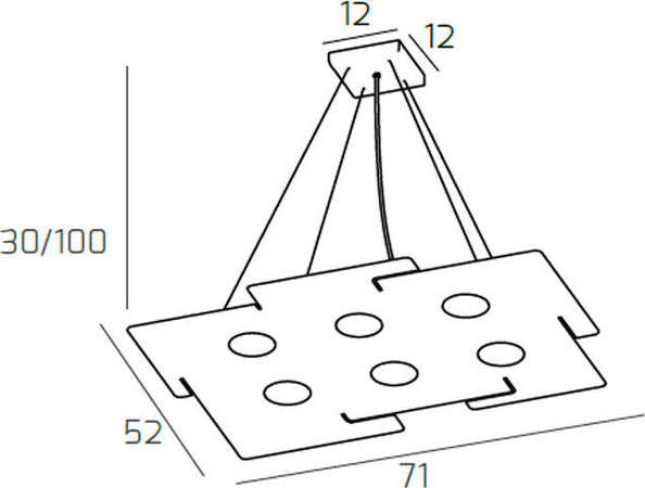 Sospensione-Moderna-Echo-Metallo-Bianco-6-Luci-Gx53