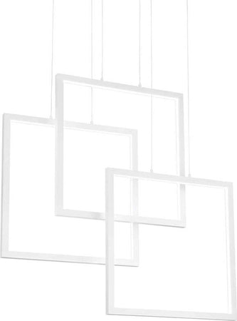 Sospensione-Moderna-Frame-Alluminio-Bianco-Led-80W-3000K-Luce-Calda