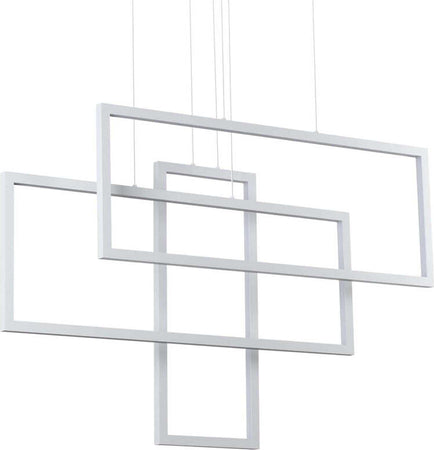 Sospensione-Moderna-Frame-Alluminio-Bianco-Led-93W-3000K-Luce-Calda