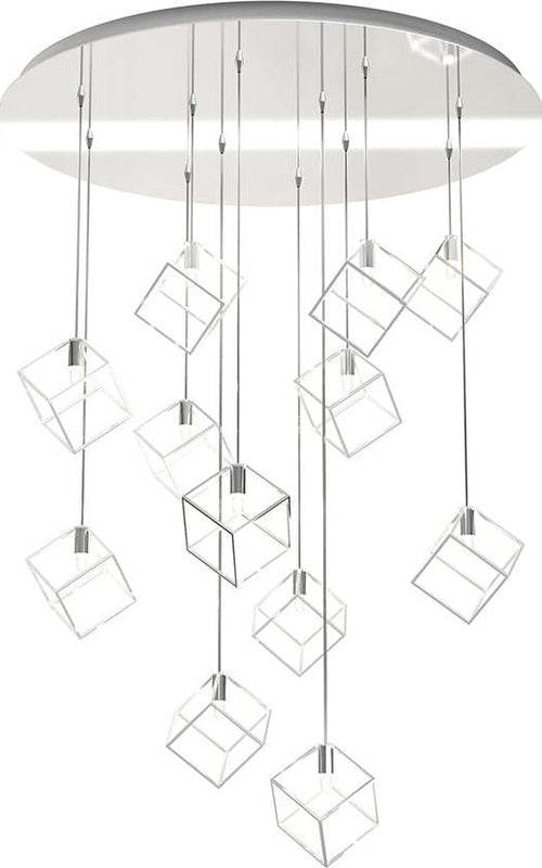 Sospensione-Moderna-Frame-Metallo-Cromo-12-Luci-G9