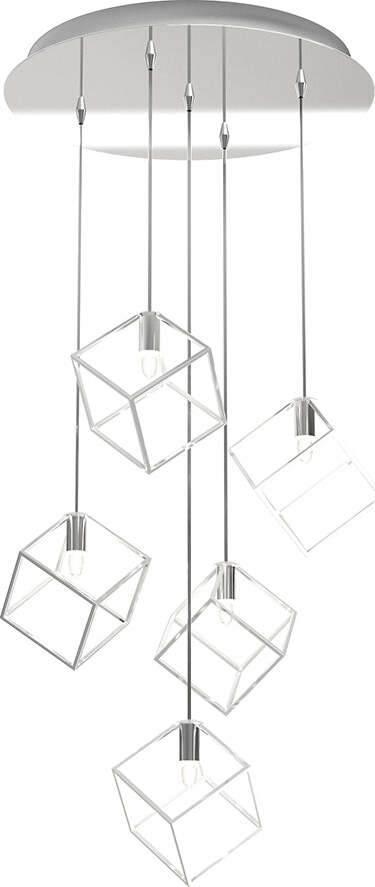 Sospensione-Moderna-Frame-Metallo-Cromo-5-Luci-G9