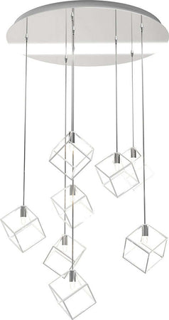 Sospensione-Moderna-Frame-Metallo-Cromo-8-Luci-G9