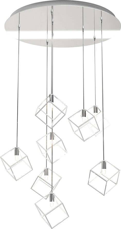 Sospensione-Moderna-Frame-Metallo-Cromo-8-Luci-G9
