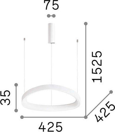 Sospensione-Moderna-Gemini-Metallo-Bianco-Led-38W-3000K-Luce-Calda