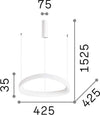Sospensione-Moderna-Gemini-Metallo-Ottone-Led-38W-3000K-Luce-Calda