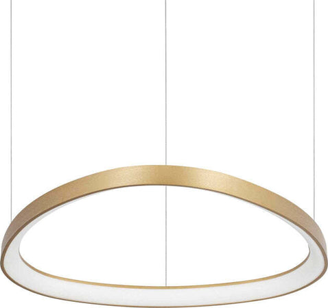 Sospensione-Moderna-Gemini-Metallo-Ottone-Led-48W-3000K-Luce-Calda