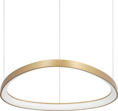 Sospensione-Moderna-Gemini-Metallo-Ottone-Led-48W-3000K-Luce-Calda