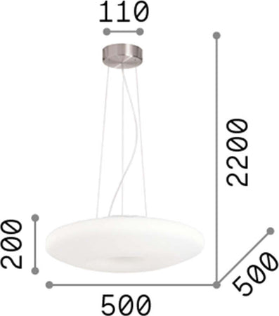 Sospensione-Moderna-Glory-Vetro-Bianco-3-Luci-E27-D50Cm