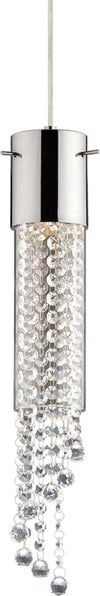 Sospensione-Moderna-Gocce-Vetro-Cromo-1-Luce-Gu10-7W-3000K-Luce-Calda