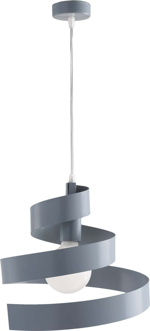 Sospensione-Moderna-Helix-1-Luce-In-Ferro-Laccato-Grigio