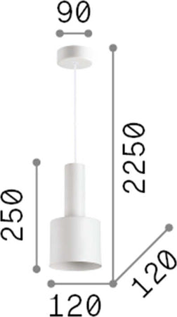 Sospensione-Moderna-Holly-Metallo-Bianco-1-Luce-E27