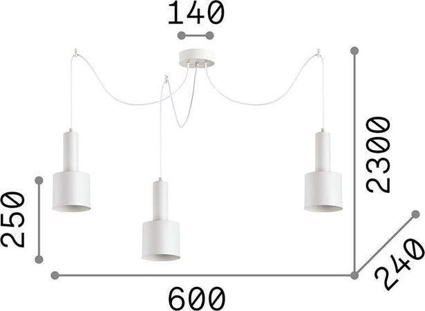 Sospensione-Moderna-Holly-Metallo-Bianco-3-Luci-E27