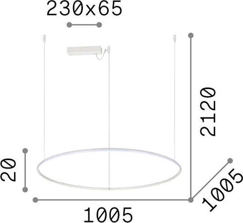 Sospensione-Moderna-Hulahoop-Alluminio-Plastiche-Bianco-1-Luce-46W-3000K-D100Cm