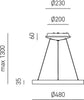 Sospensione-Moderna-Krizia-Alluminio-Oro-Spazzolato-1-Modulo-Led-38-W