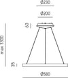 Sospensione-Moderna-Krizia-Alluminio-Satinato-Bianco-1-Modulo-Led-50-W