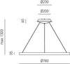 Sospensione-Moderna-Krizia-Alluminio-Satinato-Bianco-1-Modulo-Led-60-W