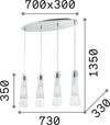 Sospensione-Moderna-Kuky-Vetro-Trasparente-4-Luci-E27