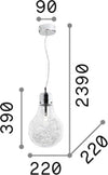 Sospensione-Moderna-Luce-Metallo-Trasparente-1-Luce-E27-Small
