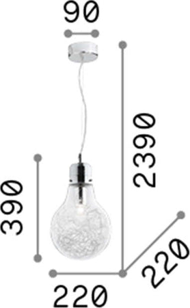 Sospensione-Moderna-Luce-Metallo-Trasparente-1-Luce-E27-Small