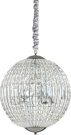 Sospensione-Moderna-Luxor-Metallo-Cristallo-Cromo-6-Luci-G9-3W-3000K-Luce-Calda