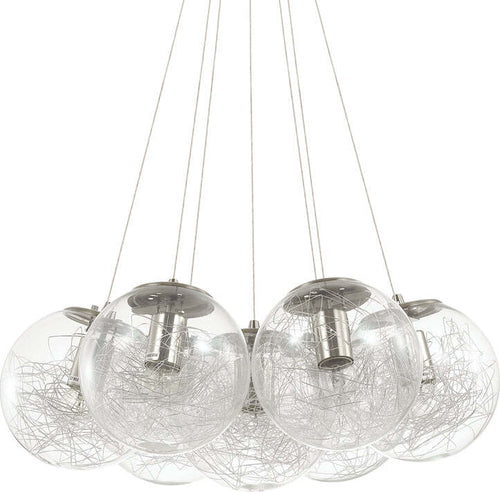 Sospensione-Moderna-Mapa-Metallo-Cromo-7-Luci-E27