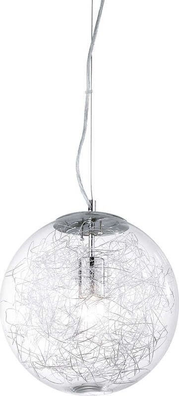 Sospensione-Moderna-Mapa-Vetro-Cromo-1-Luce-E27-D30Cm