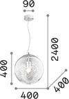 Sospensione-Moderna-Mapa-Vetro-Cromo-1-Luce-E27-D40Cm