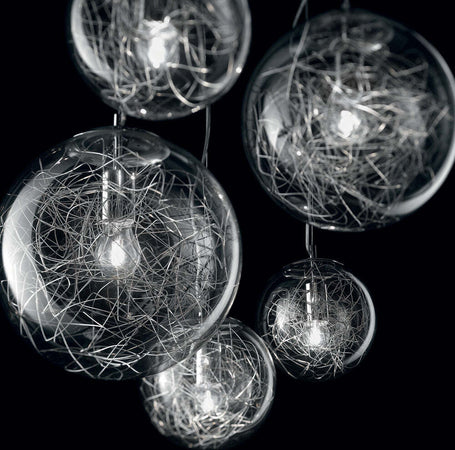 Sospensione-Moderna-Mapa-Vetro-Cromo-5-Luci-E27