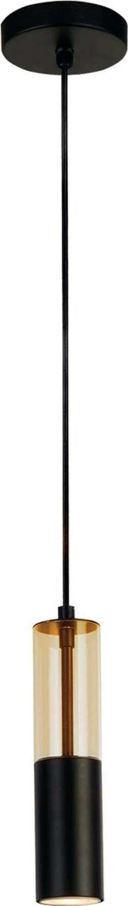 Sospensione-Moderna-Merrygold-Acciaio-Nero-Ambra-1-Luce-Gu10