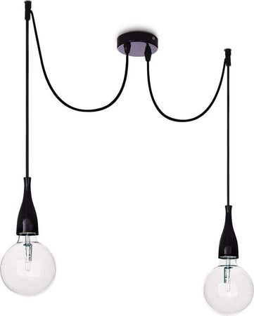 Sospensione-Moderna-Minimal-Metallo-Nero-2-Luci-E27-8W-3000K-Luce-Calda