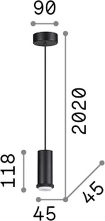 Sospensione-Moderna-Mix-Up-Metallo-Nero-1-Luce-E27