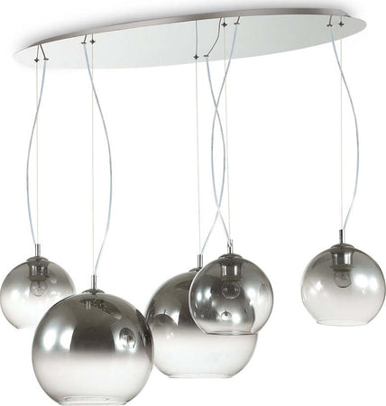 Sospensione-Moderna-Nemo-Metallo-Cromo-Sfumato-5-Luci-E27