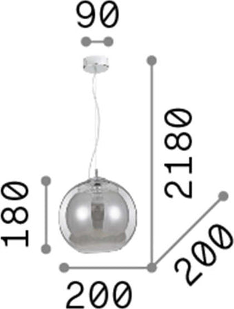 Sospensione-Moderna-Nemo-Metallo-Fumè-1-Luce-E27-D20Cm