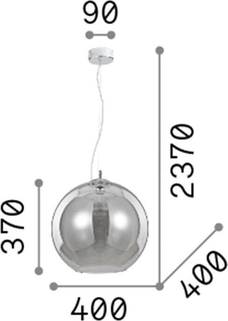 Sospensione-Moderna-Nemo-Metallo-Fumè-1-Luce-E27-D40Cm